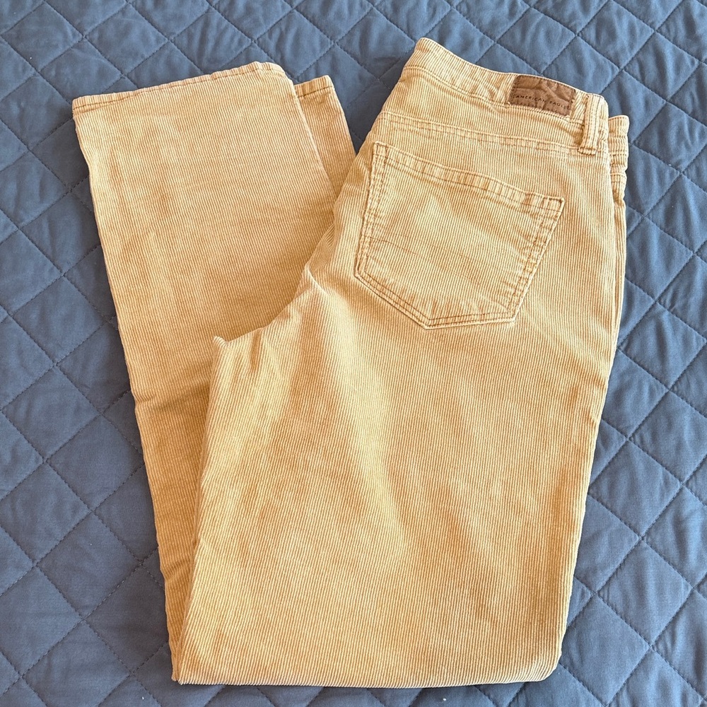 Mom Straight Jean Corduroy Pants